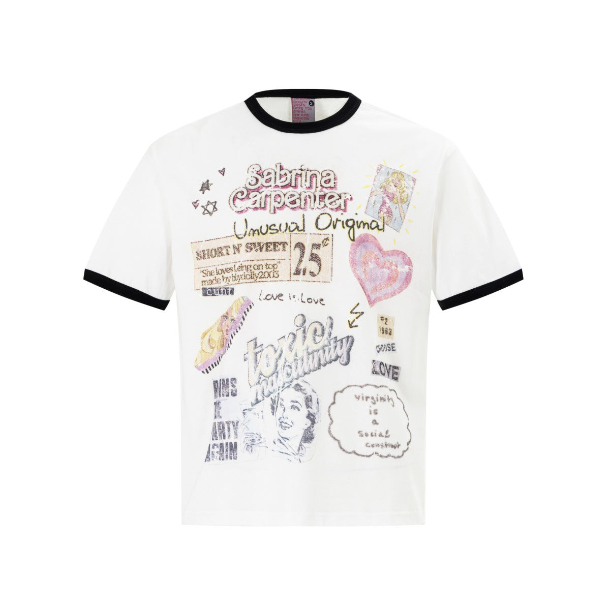 Ringer Graphic Print Short Sleeve T-Shirt WN25891