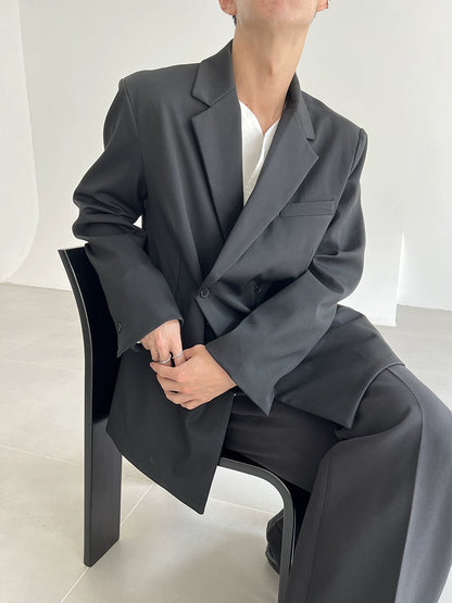 Easy-Care Double-Breasted Buttons Tailored Jacket WN21464