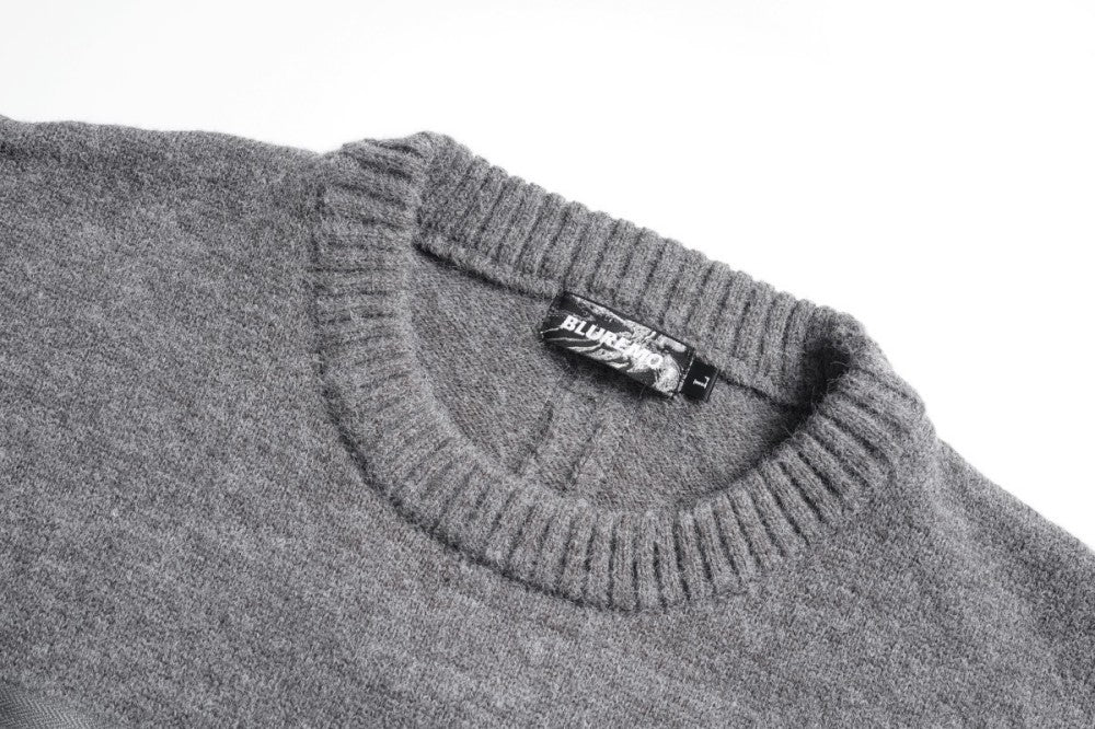Asymmetric Zipper Detail Oversize Knit Sweater WN28124