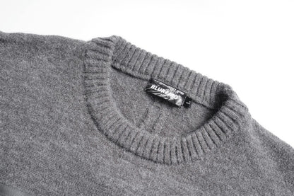 Asymmetric Zipper Detail Oversize Knit Sweater WN28124