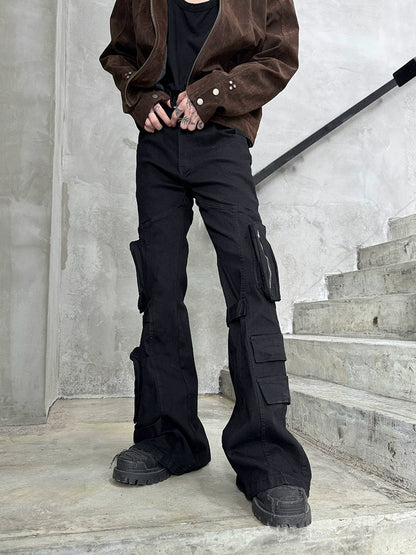 Multi-Pocket Flare Cargo Pants WN21170