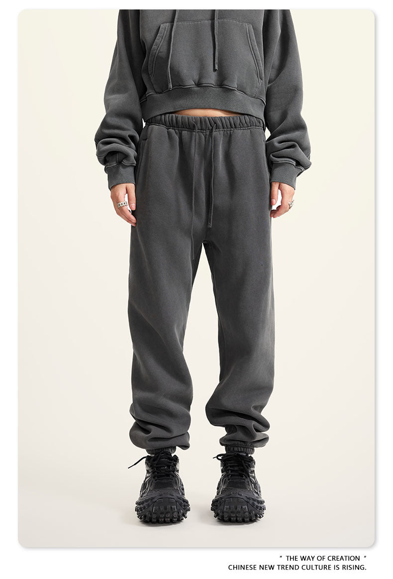 Wide-leg Washed Sweatpants WN6462