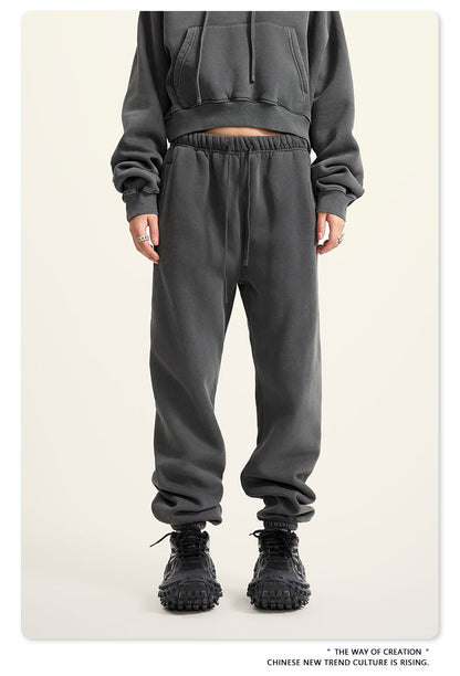 Wide-leg Washed Sweatpants WN6462