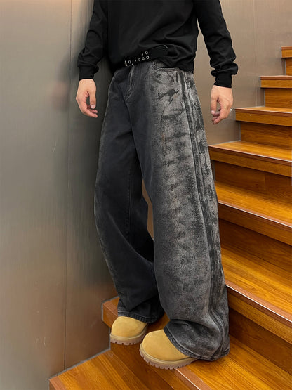 Washed Wide Leg Denim Jeans WN25408