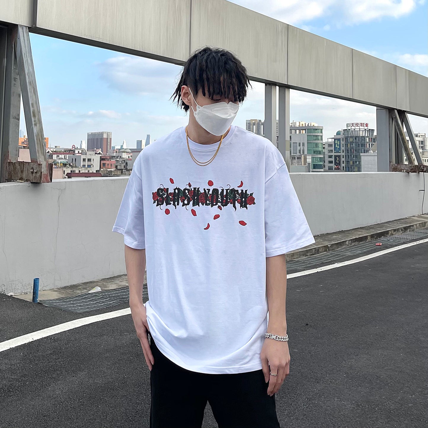 Rose Cross Heavyweight Short Sleeve T-Shirt WN24279