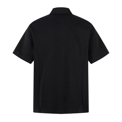 Full Zip Polo Collar Short Sleeve Shirt WN26805