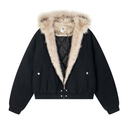 Fur Collar Hooded Jacket WN11218