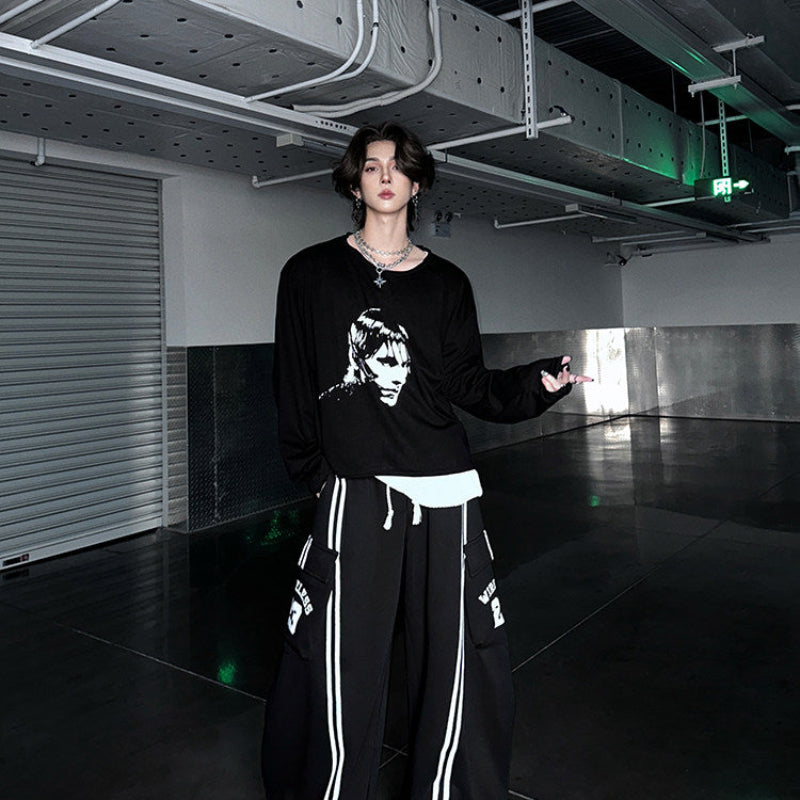 Oversize Graphic Print Long Sleeve T-Shirt WN25139