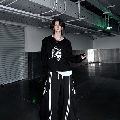 Oversize Graphic Print Long Sleeve T-Shirt WN25139