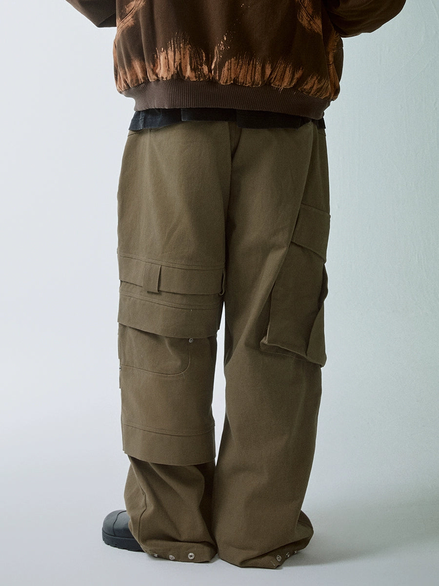 Multi-Pocket Straight Cargo Pants WN12263