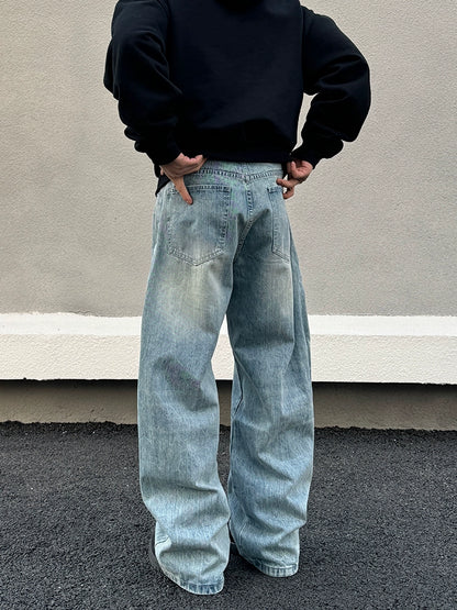 Wrinkle Wide Leg Denim Jeans WN19392