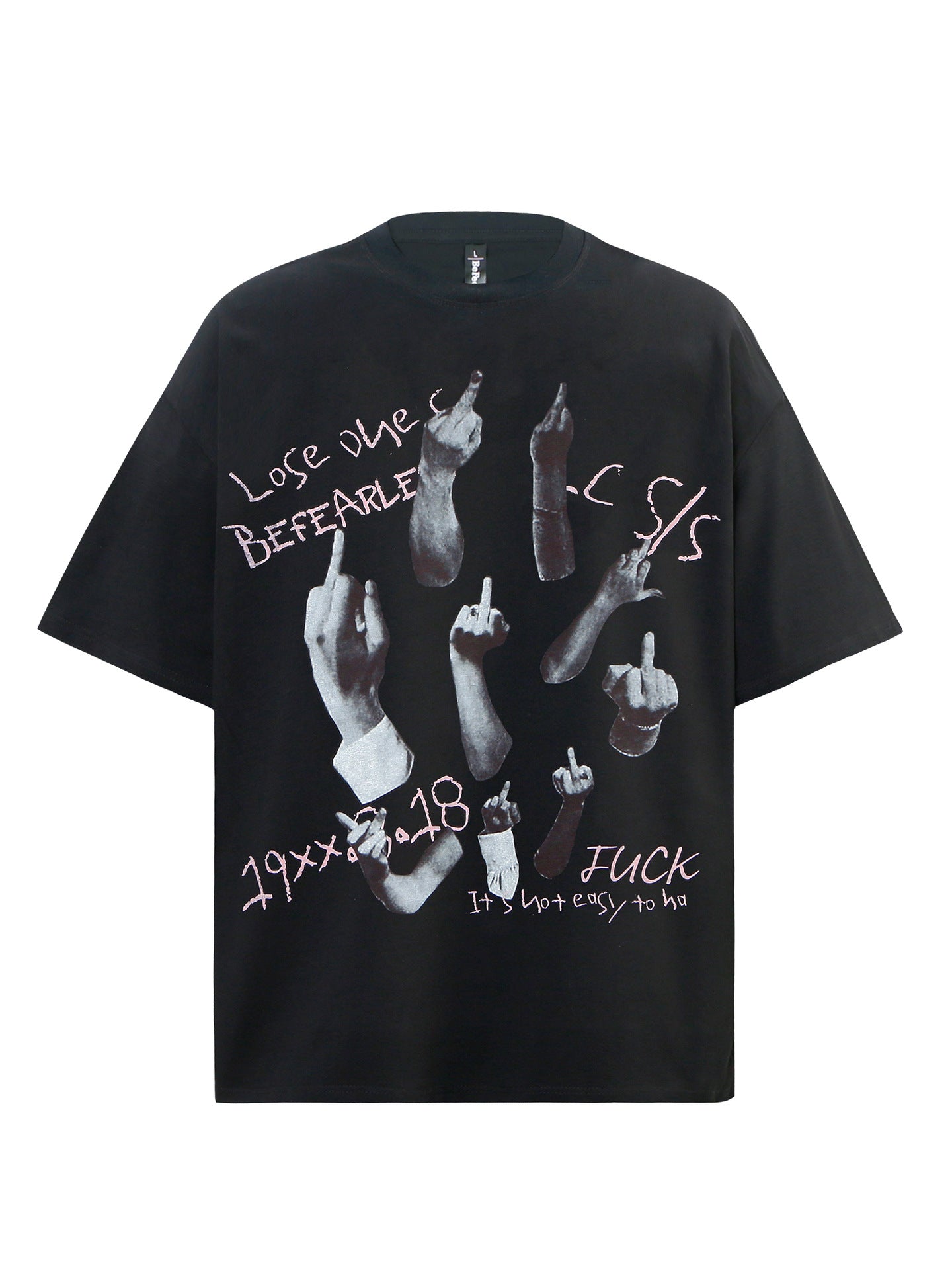 Graphic Letter Print Short Sleeve T-Shirt WN26209
