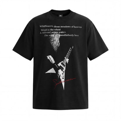 Washed Letter Print Short Sleeve T-Shirt WN25772