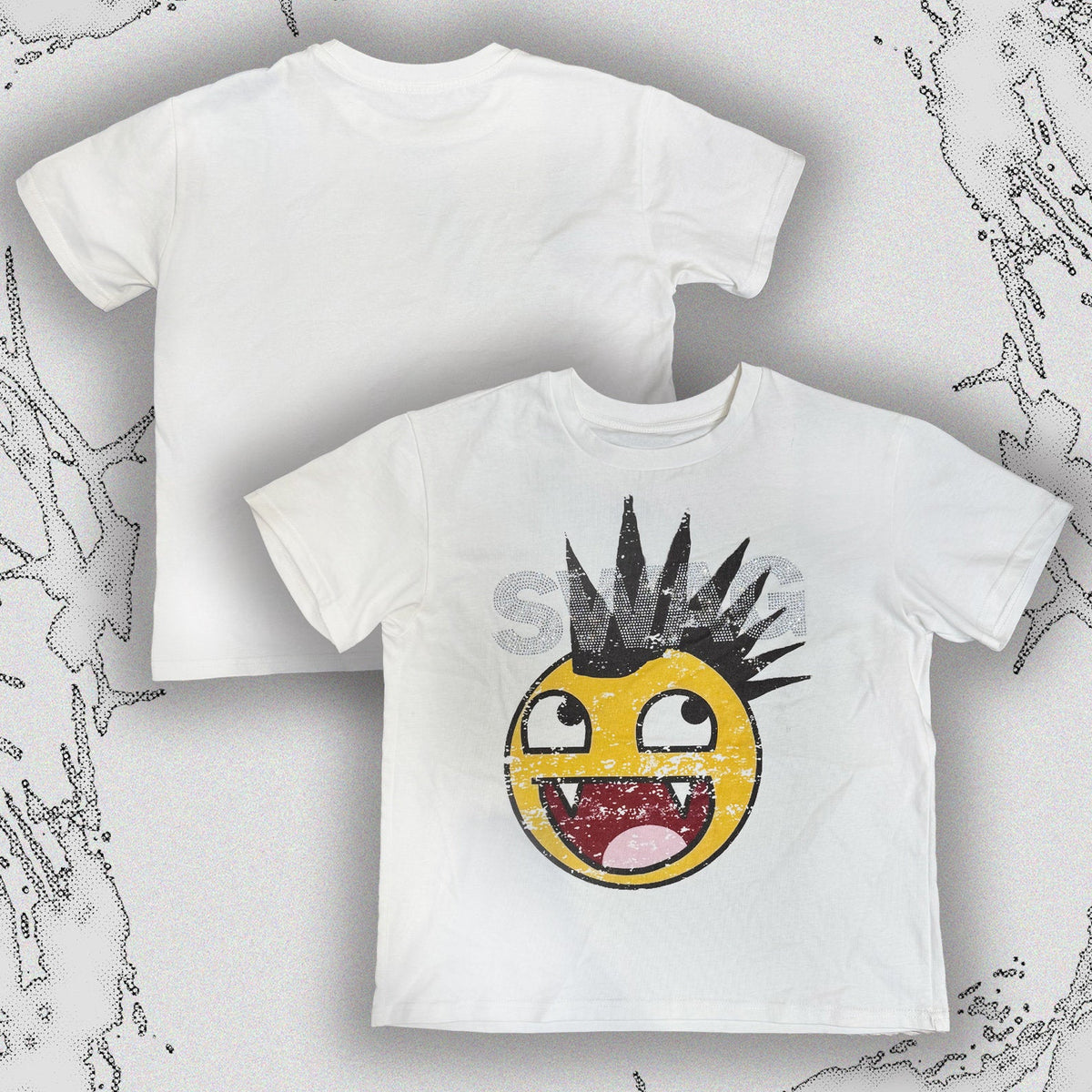 Illustration Letter Print Short Sleeve T-Shirt WN27384