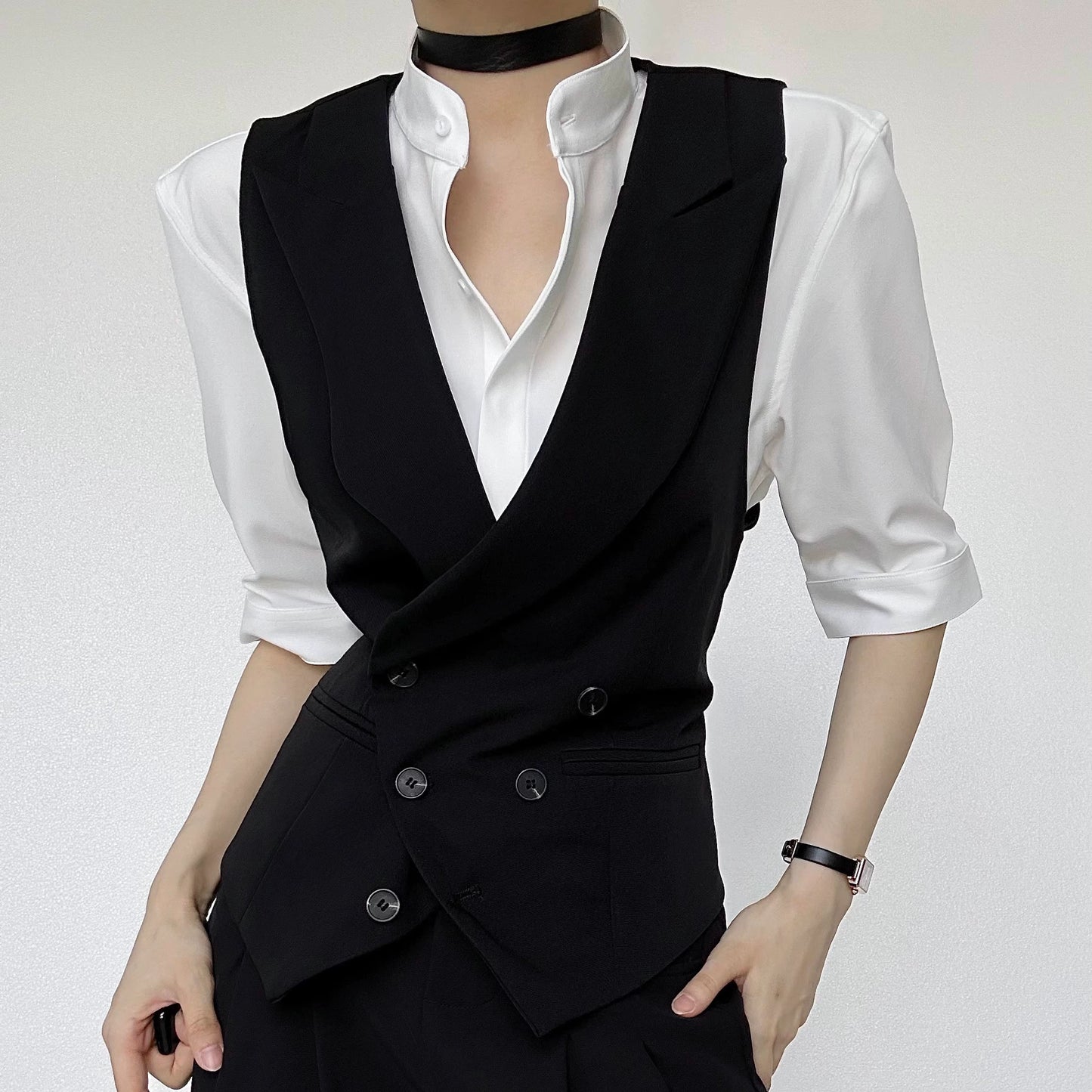 Notched Lapel Vest WN19643