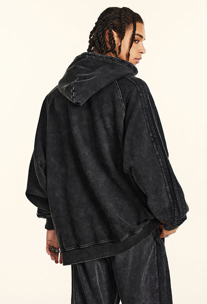 Side Lines Graffiti Design Oversize Hoodie WN9964