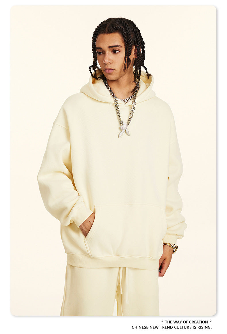 Fleece Lining Oversize Hoodie & Fleece Lining Sweatpants WN9960