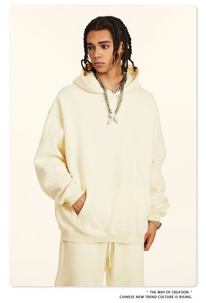 Fleece Lining Oversize Hoodie & Fleece Lining Sweatpants WN9960