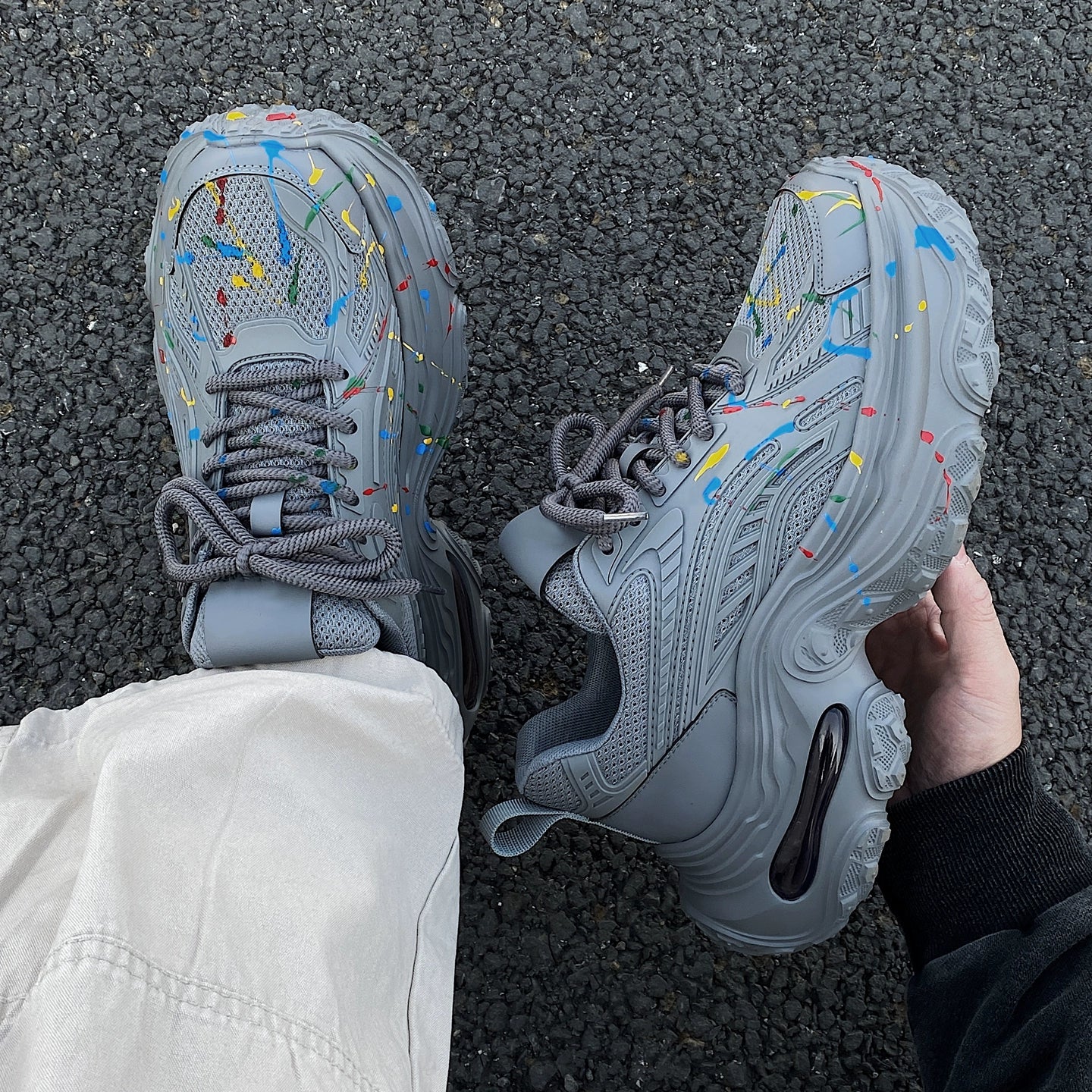 Air Cushion Lightweight Mesh Thick Sole Sporty Sneakers WN21253