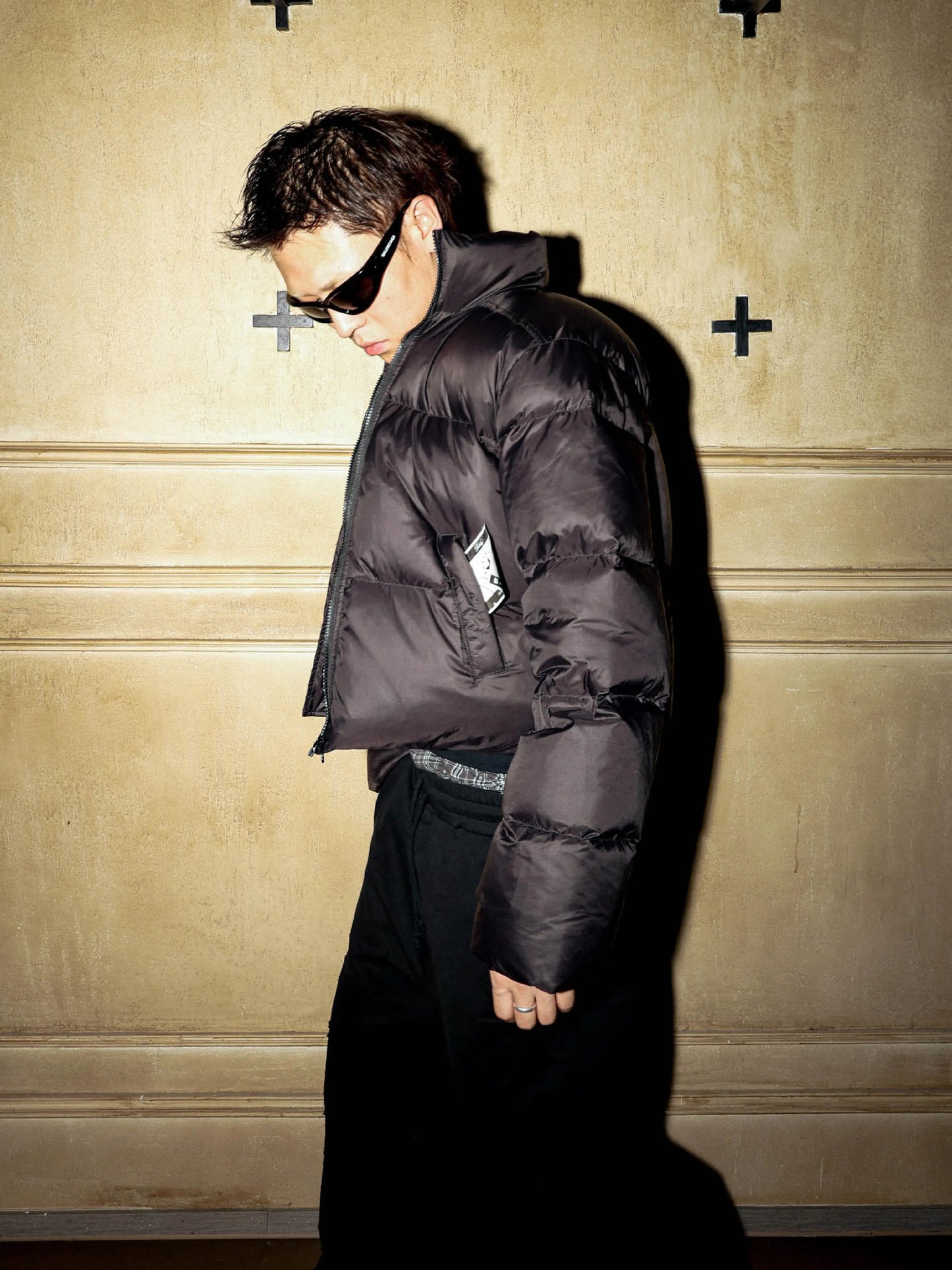 Standing-Neck Short White Duck Down Jacket WN17235