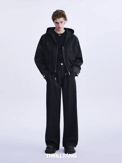 Short Hooded Jacket & Tuck-in Trousers Setup WN10727