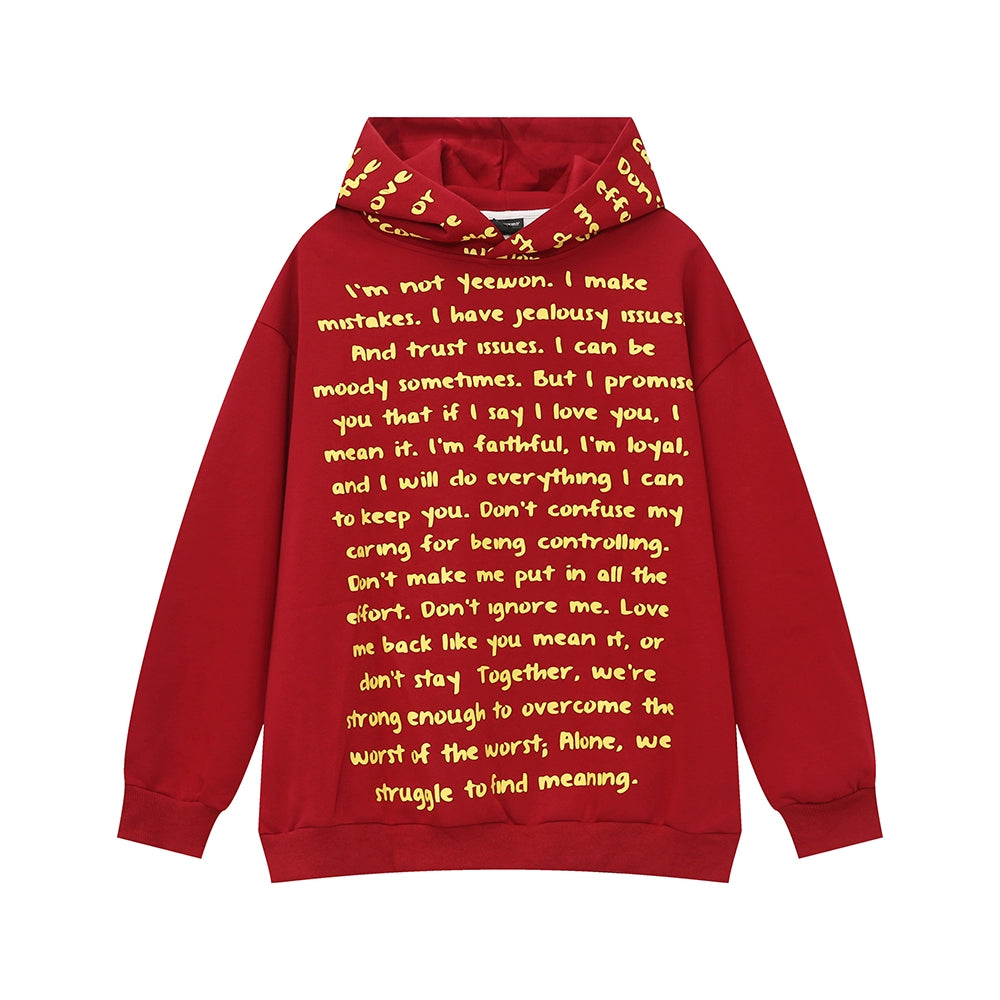 Letter Print Oversize Hoodie WN9587