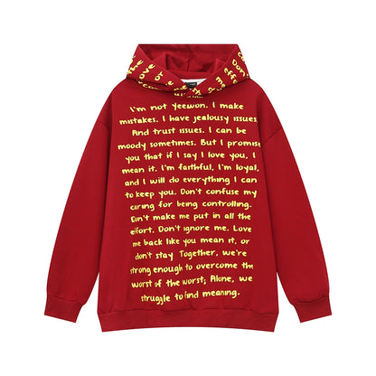 Letter Print Oversize Hoodie WN9587