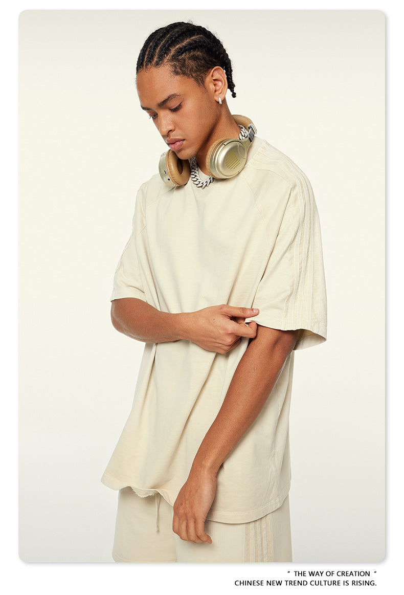 Oversize Washed Short-sleeve T-shirt WN6458