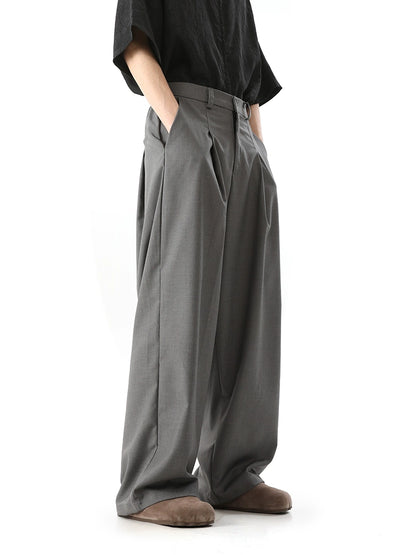 Drape Wide-Leg Straight Trousers WN10400