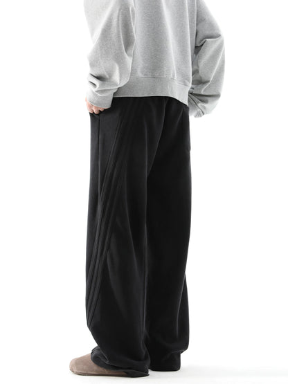 Side Stripe Drape Wide-Leg Track Pants WN10415