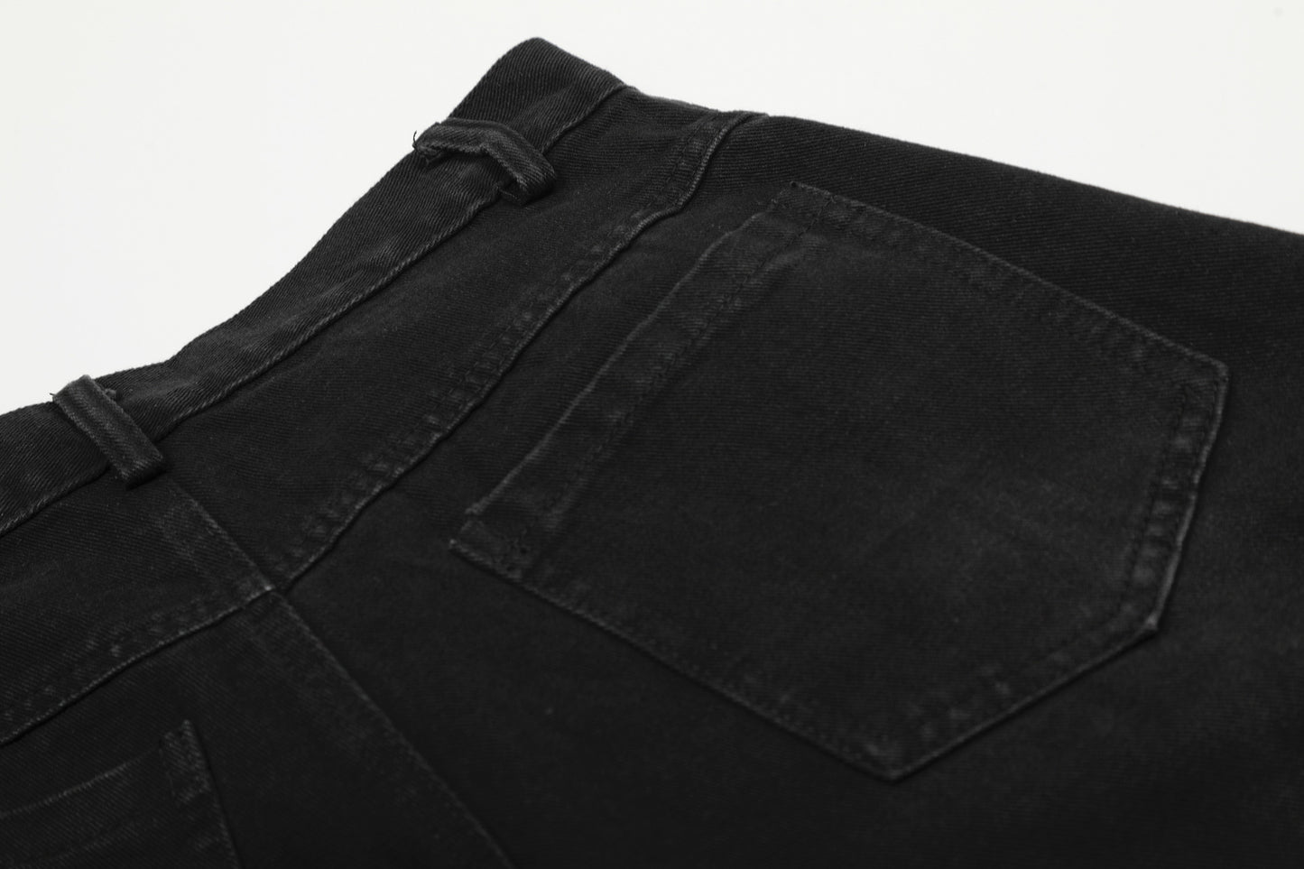 Deconstructed Three-Stripe Curved Wide Leg Denim Jeans WN25738