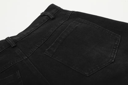 Deconstructed Three-Stripe Curved Wide Leg Denim Jeans WN25738
