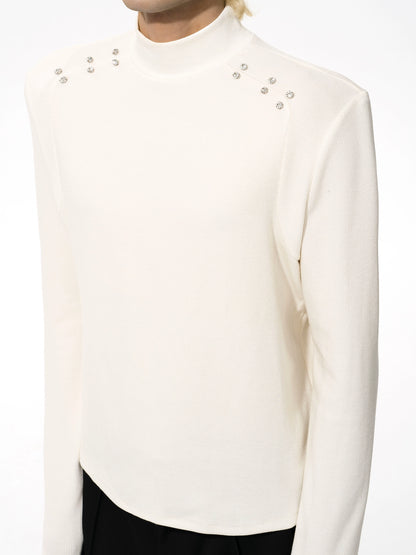 Half High-Neck Long Sleeve T-Shirt WN21787