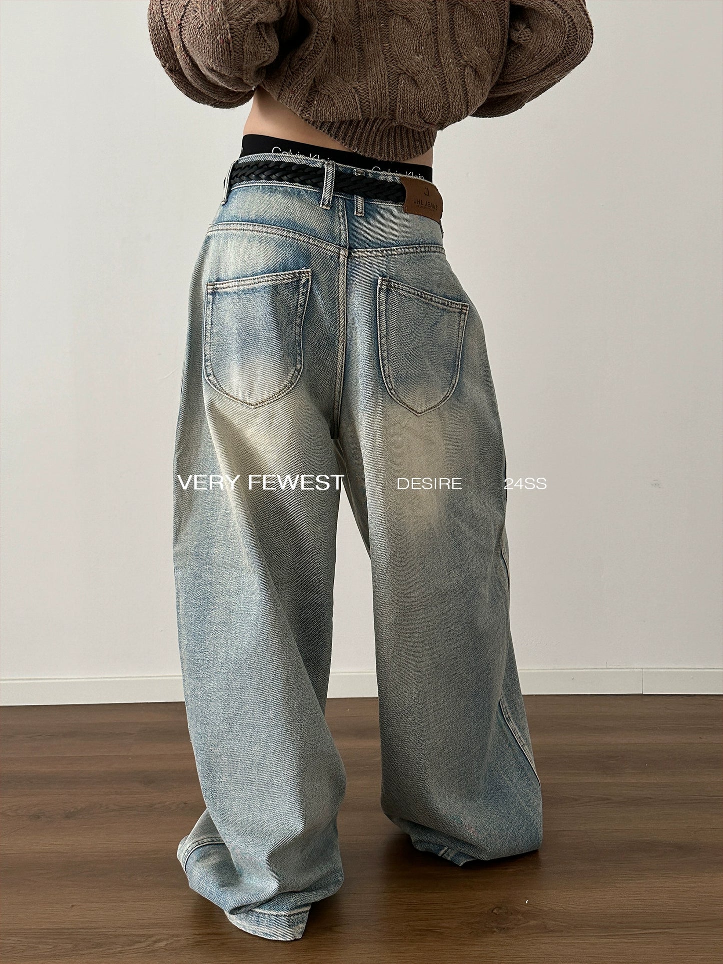 Heavyweight Washed Wide Leg Jenim Jeans WN8949