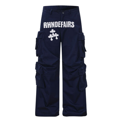 Multi-Pocket Wide Leg Cargo Pants WN25848