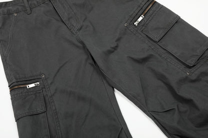 Zip Pocket Cargo Wide Leg Pants WN25936