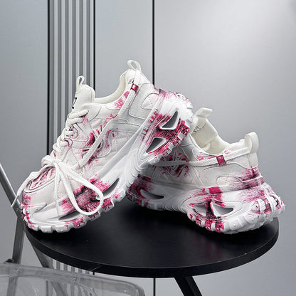 Paint Splash Air Sole Chunky Sole Sneakers WN24648