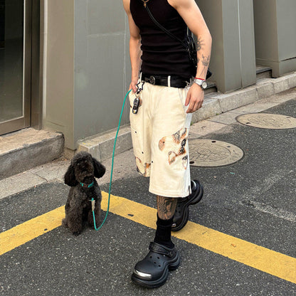 Burn Print Half Pants WN23236