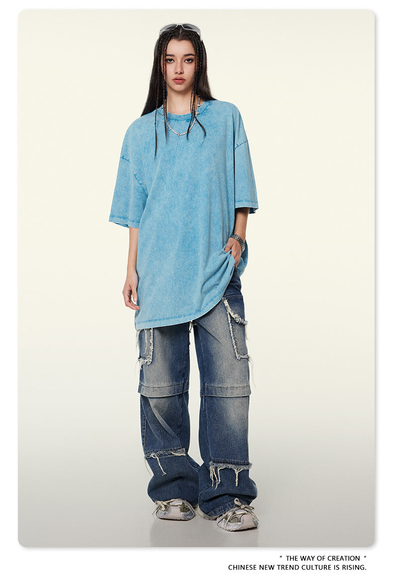 Washed Heavyweight Oversize Short Sleeve T-Shirt WN6078