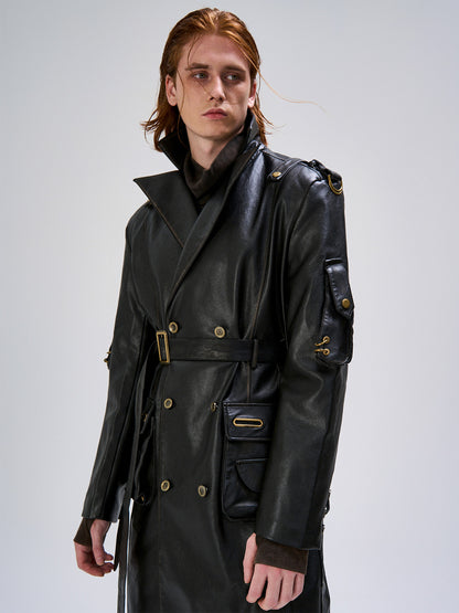 Paint Belted Oversize Coat WN27465
