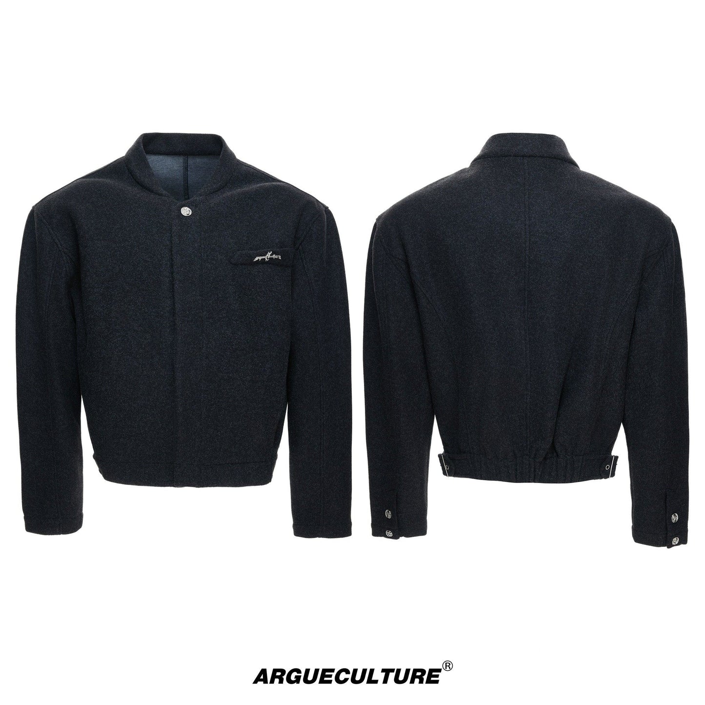 Thin Short Jacket & Curved Wide Pants Setup WN23329