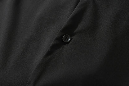 Oversize Plain Open Collar Shirt WN16202