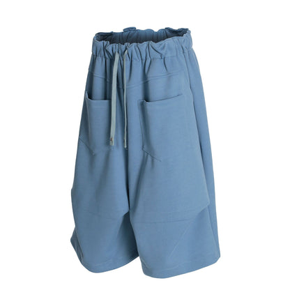 Pleats Panel Wide Leg Half Sweatpants WN26091