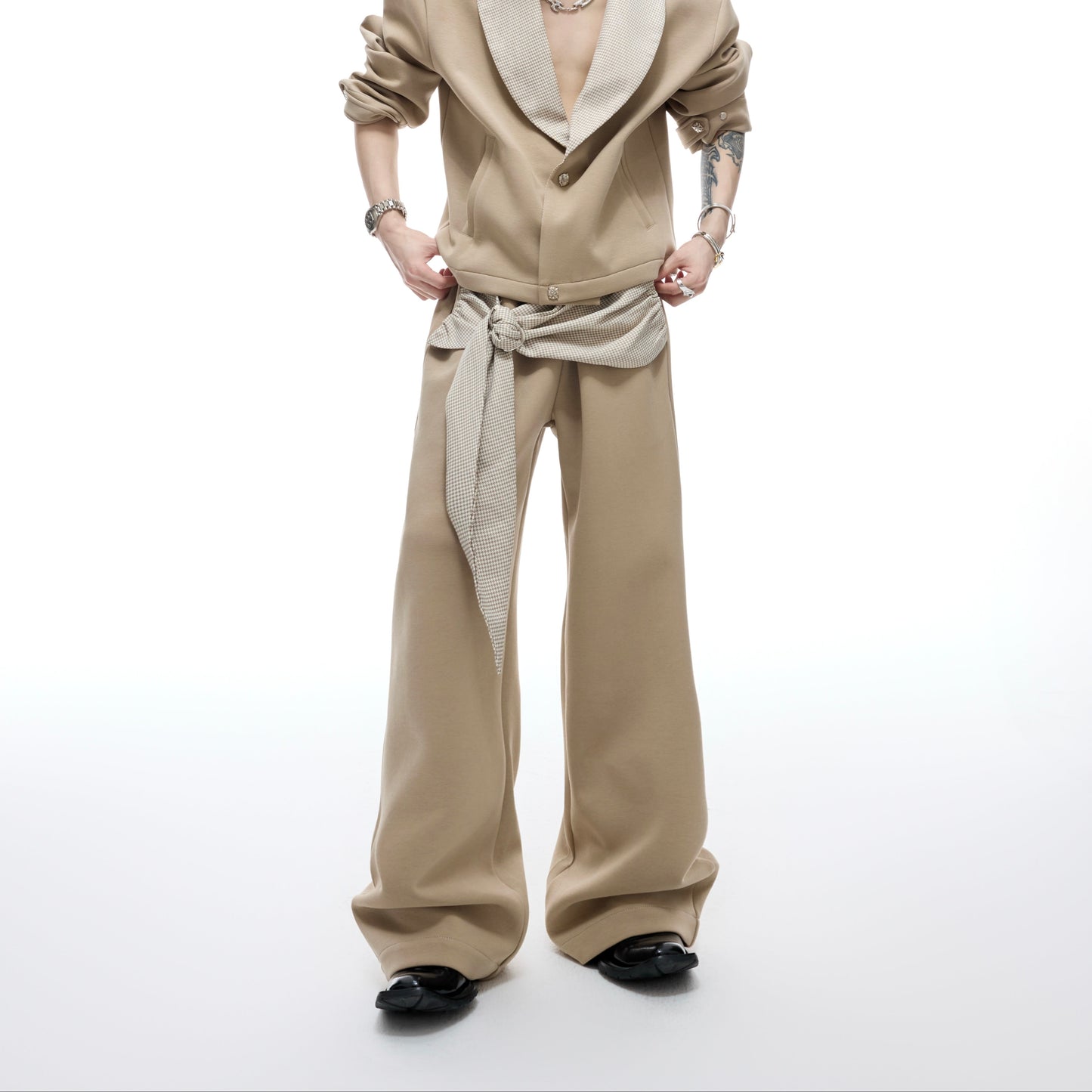 Contrast Jacket & Draping Pants Setup WN20537