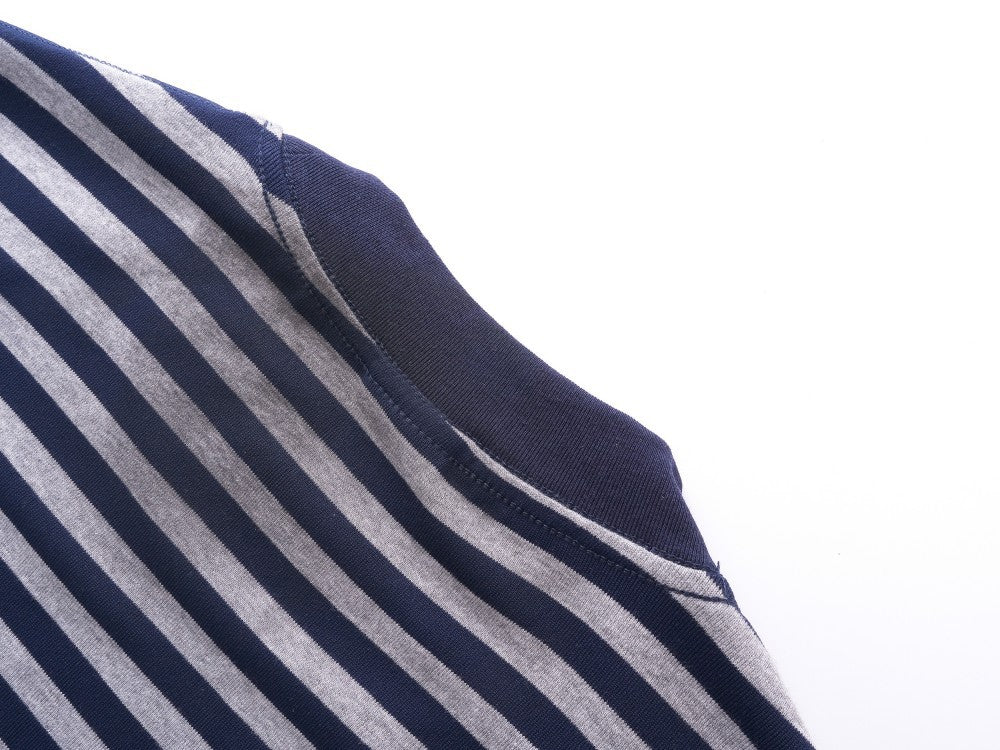 Cross Stripe Heavyweight Drop-Shoulder Oversize Short Sleeve T-Shirt WN27867