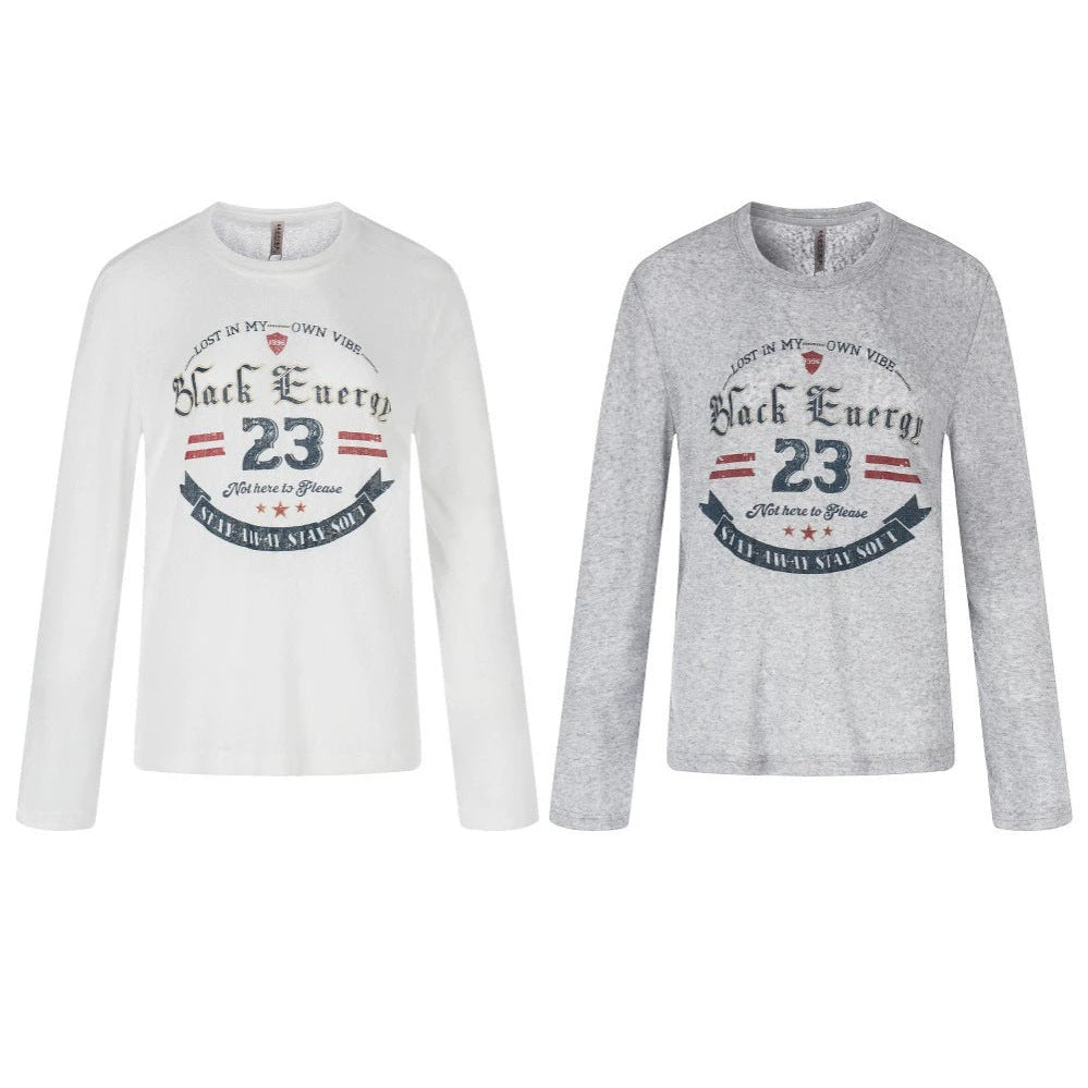 Letter Graphic Long Sleeve T-Shirt WN27981