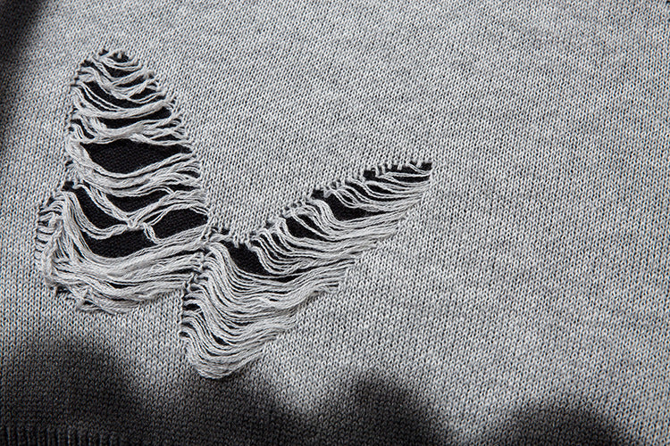 Tie-Dye Butterfly Design Knit Sweater WN11411