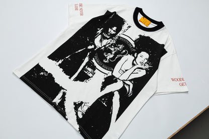 Creative Figure Print Short Sleeve T-Shirt WN26050