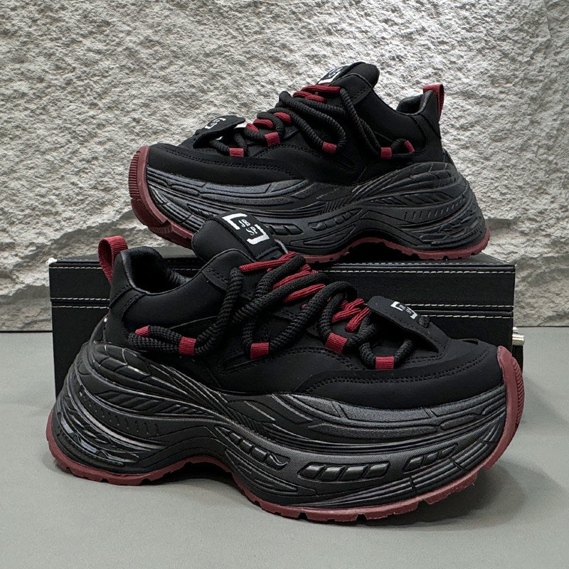 Rope Lace Panel Chunky Sole Sneakers WN24641