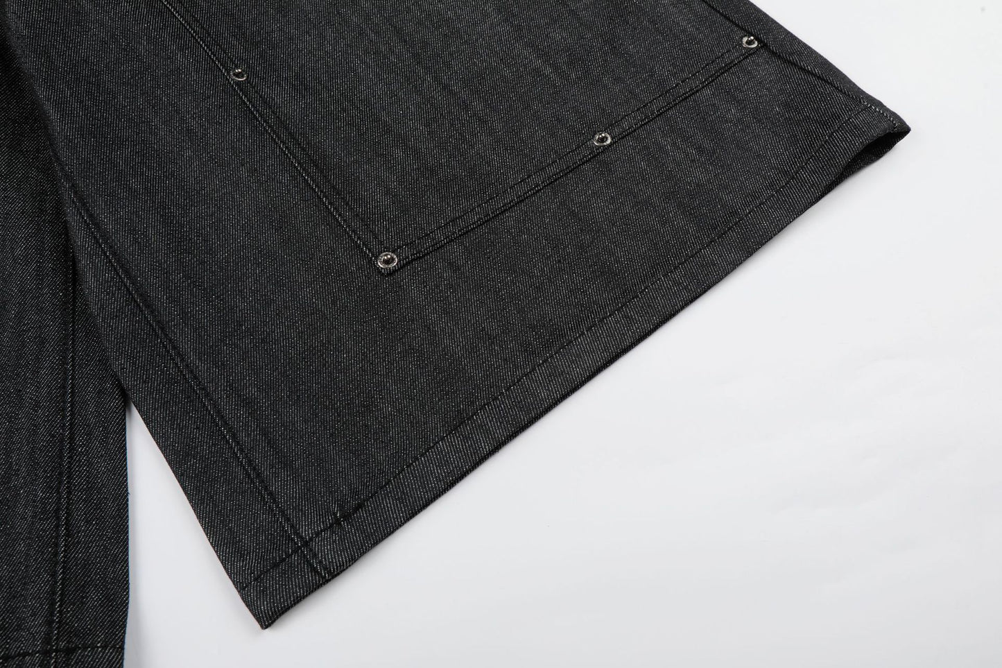 Raw Denim Rivet Wide Leg Half Pants WN26059